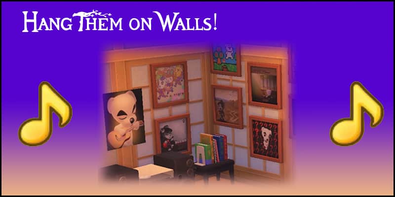 Hang Songs On Walls in Animal Crossing