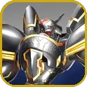 Alphamon Ouryuken evolves into Alphamon