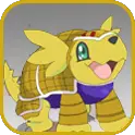 Gummymon evolves into Armadillomon