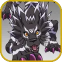 Pandamon evolves into BlackGarurumon