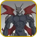 Alphamon evolves into Cyberdramon